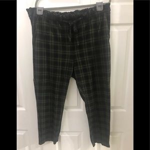 Torrid Studio olive green & black plaid knit pant